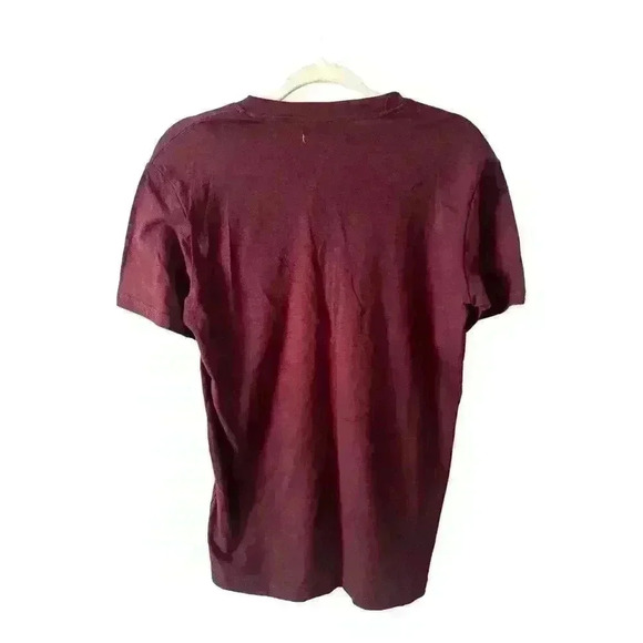 And Now This Mens Burgandy Quarter Button, Small - Picture 2 of 5